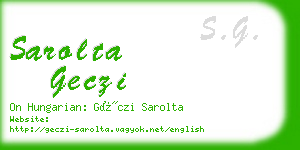 sarolta geczi business card